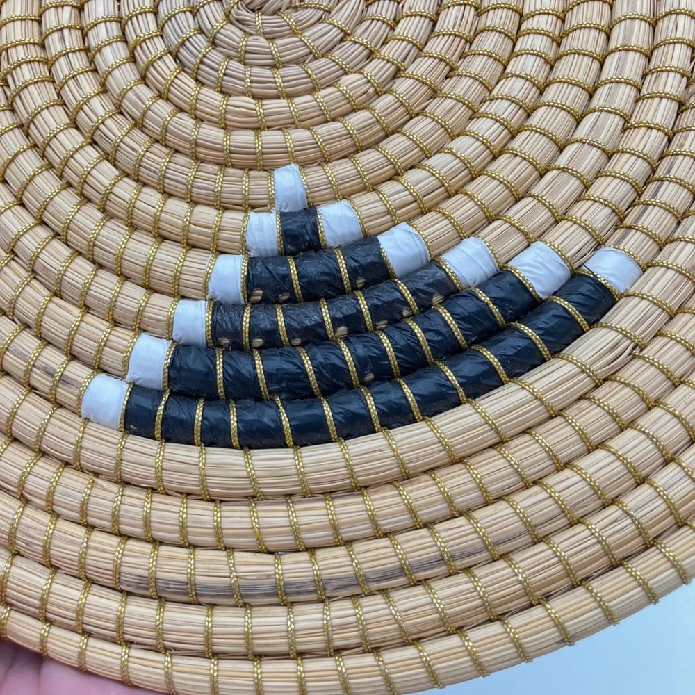 African Coiled Wall Basket Tray 10.5